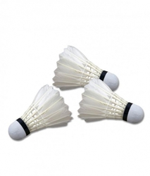 Míček badminton peří bílé - sada3 ks