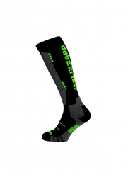 lyžařské ponožky BLIZZARD BLIZZARD Wool Sport Junior ski socks, black/green