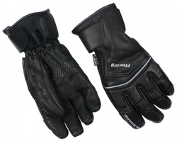 lyžařské rukavice BLIZZARD Racing Leather ski gloves, black/silver, AKCE