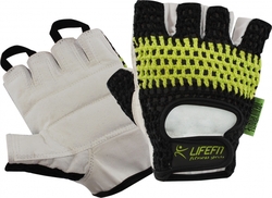 Fitness rukavice LIFEFIT® FIT, vel. XL, černo-zelené