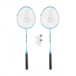 Badmintonový set SULOV®, 2x raketa, 2x míček, vak - světle modrý