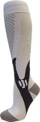 Kompresní sportovní ponožky CHECKER, bílé, vel. 39-41